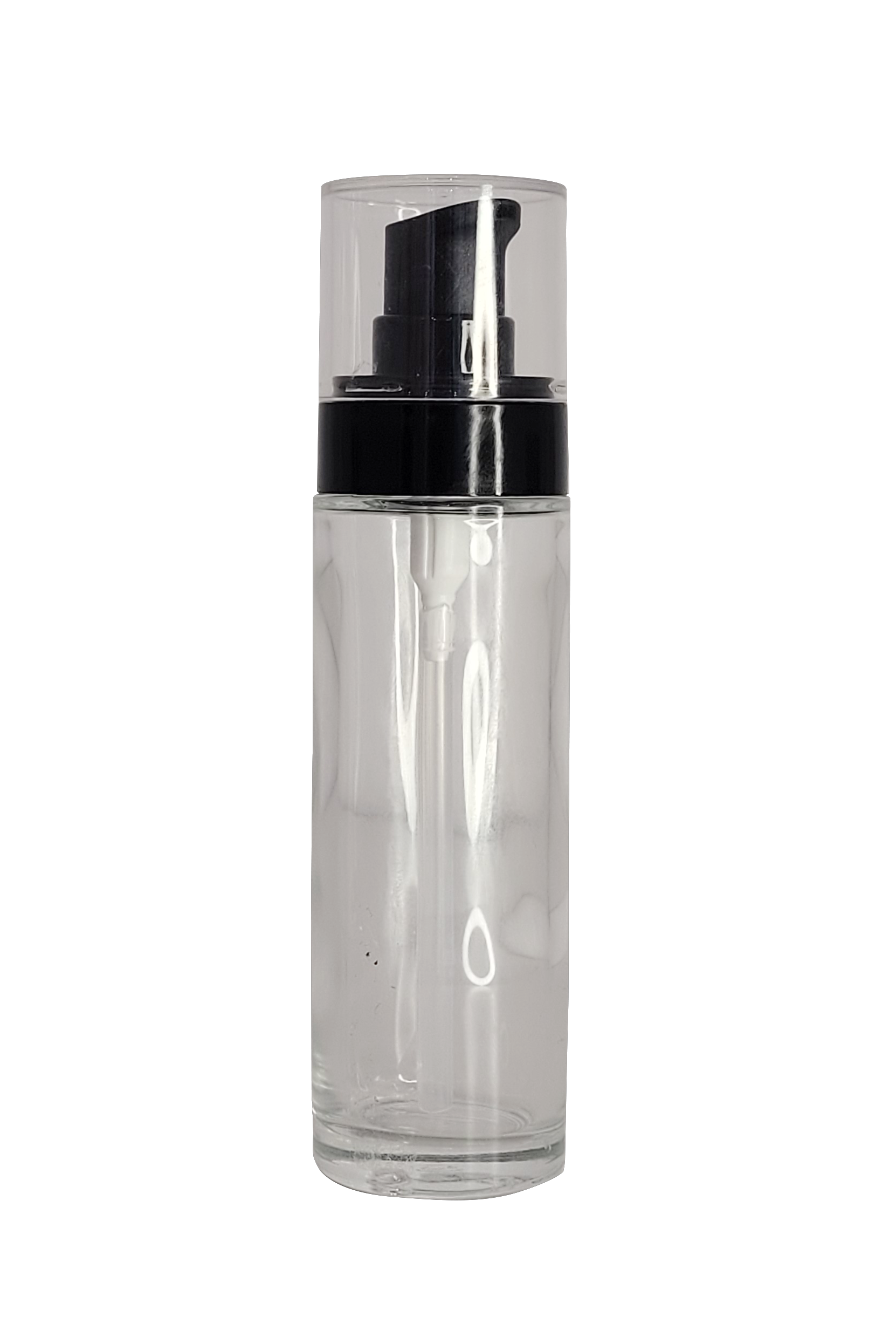 Flacon verre transparent 1000 ml avec pompe crème