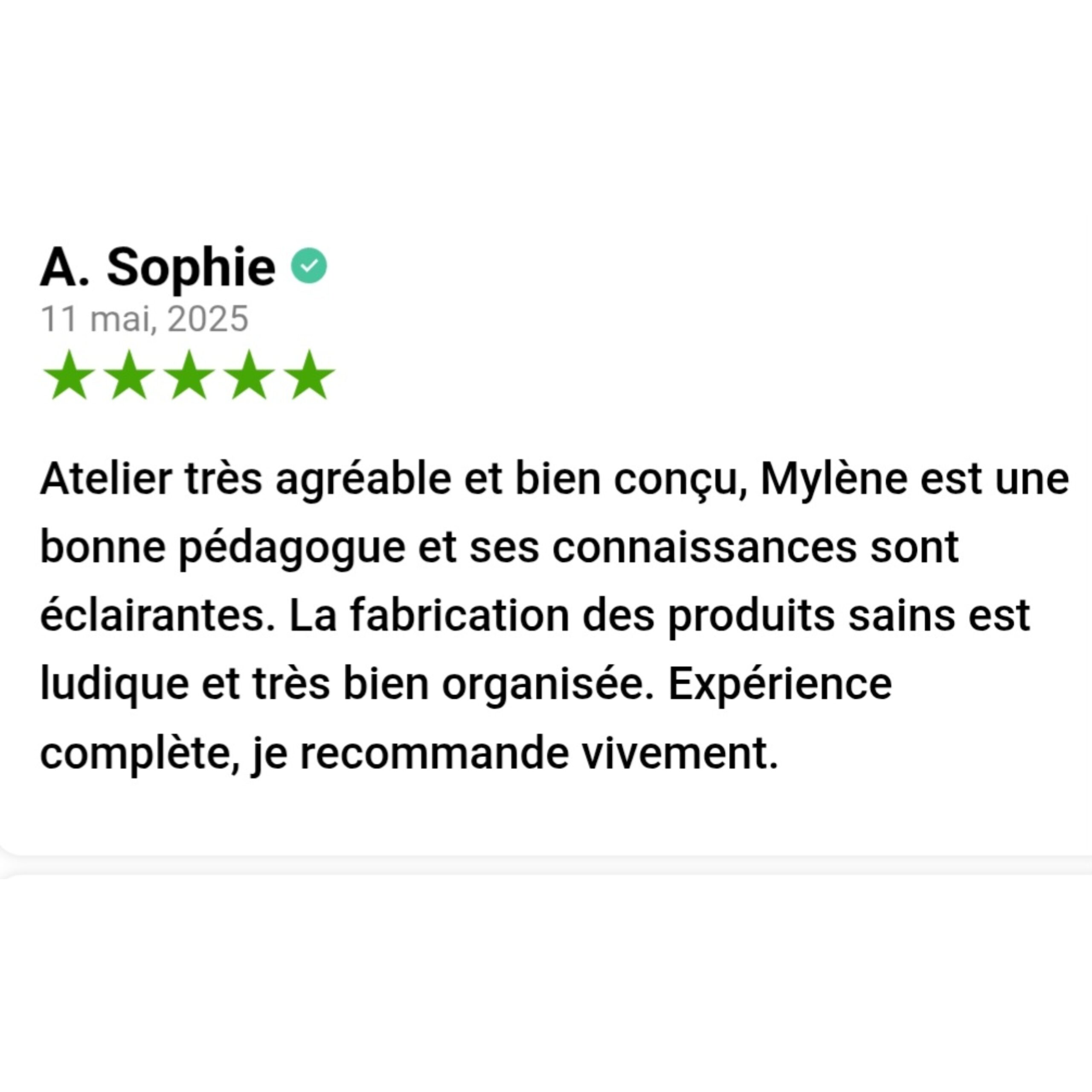 Avis atelier
